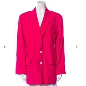 Vintage Donna Karan 100% silk pink blazer, size S